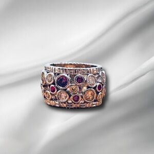 Multi Coloured Gemstone Ring